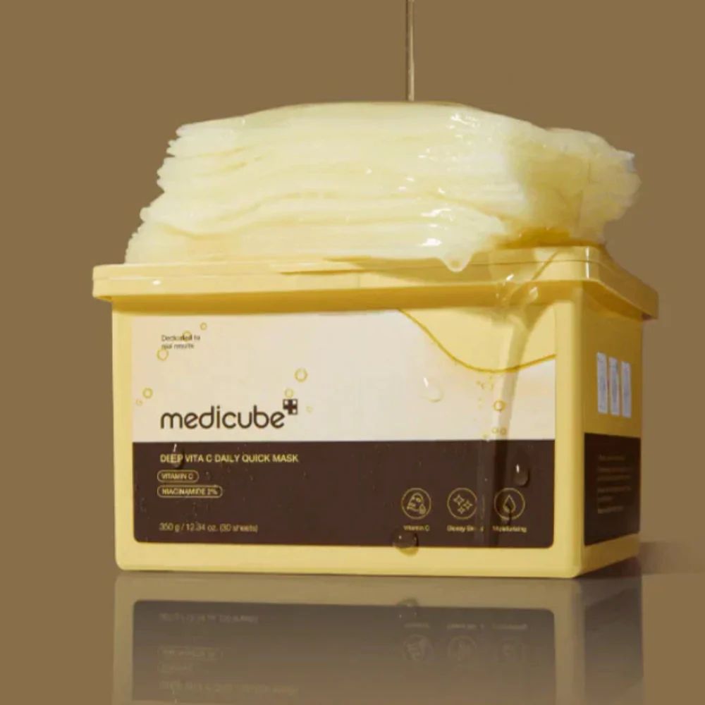 Masti faciale iluminatoare Deep Vita C Daily Quick Mask, 30 bucati, Medicube