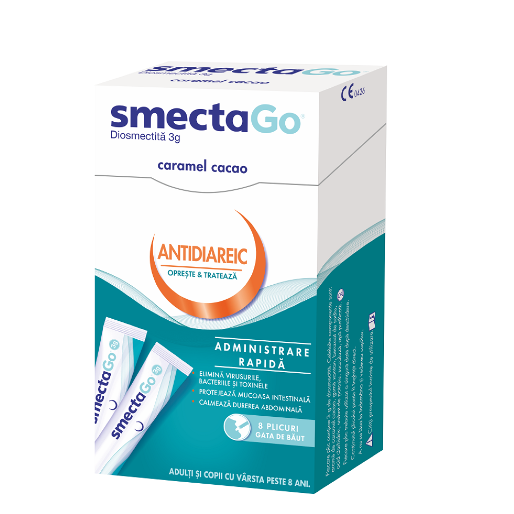 Smecta Go, 8 plicuri, Mayoly Spindler Lab