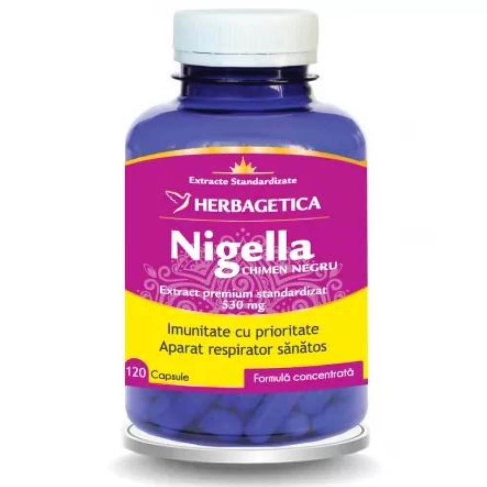 Nigella chimen negru, 120 capsule, Herbagetica
