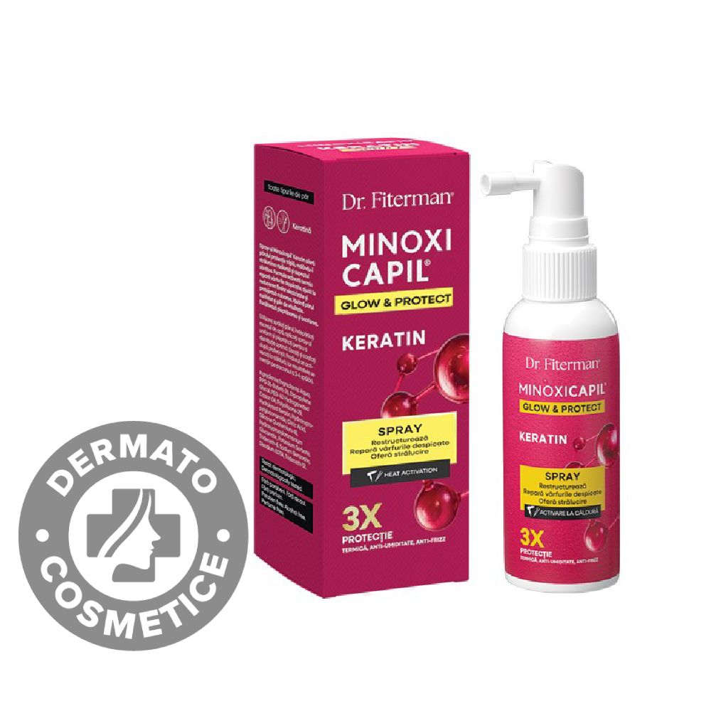 Spray pentru par deteriorat Minoxicapil Keratin, 60 ml, Doctor Fiterman