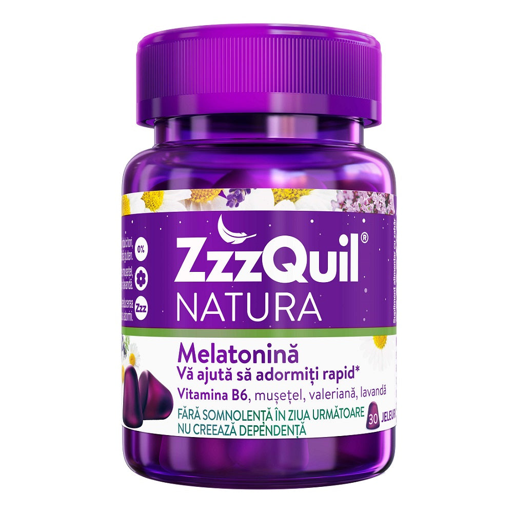 Melatonina, 60 jeleuri, ZzzQuil Natura