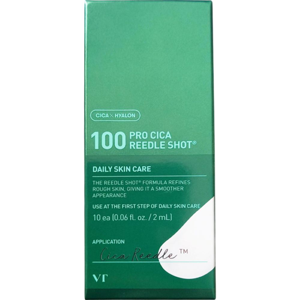 Ser facial calmant 100 Pro Cica Reedle Shot, 2 ml x 10 bucati, VT Cosmetics