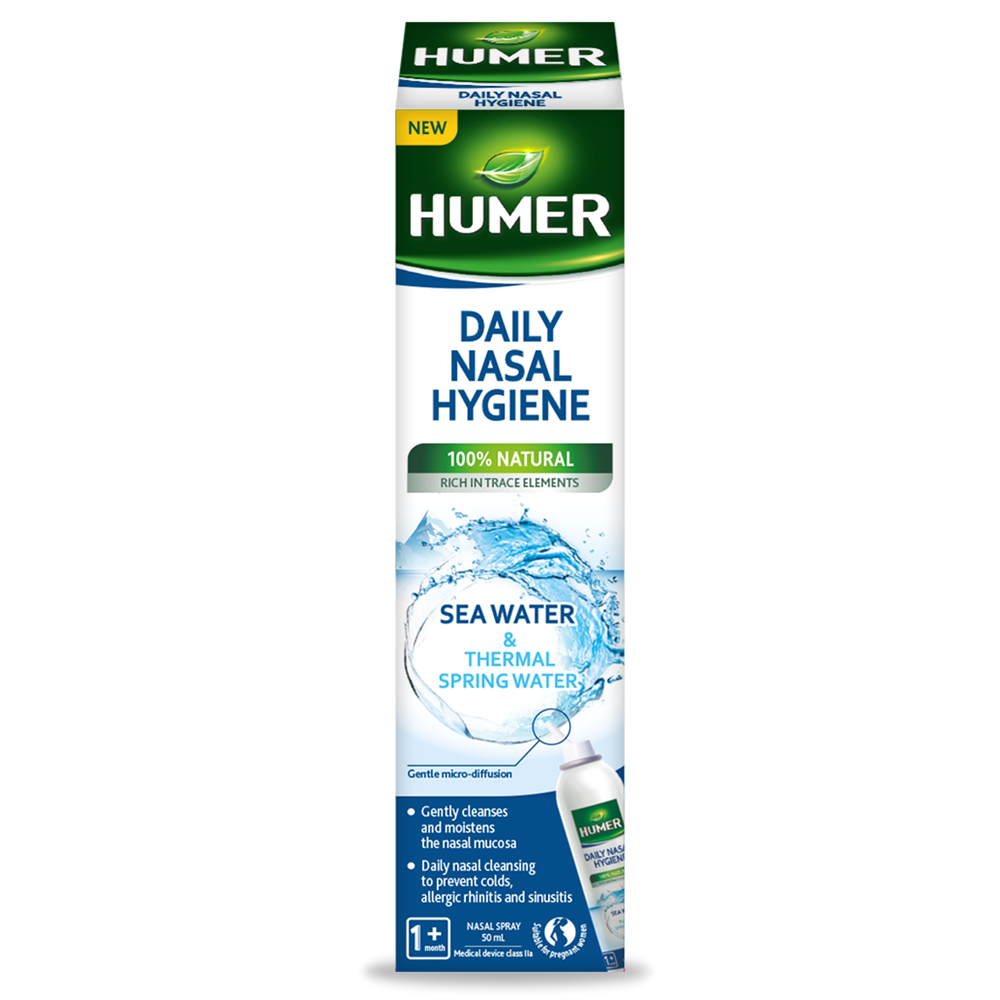 Spray cu apa termala pentru igiena zilnica a nasului, 50 ml, Humer