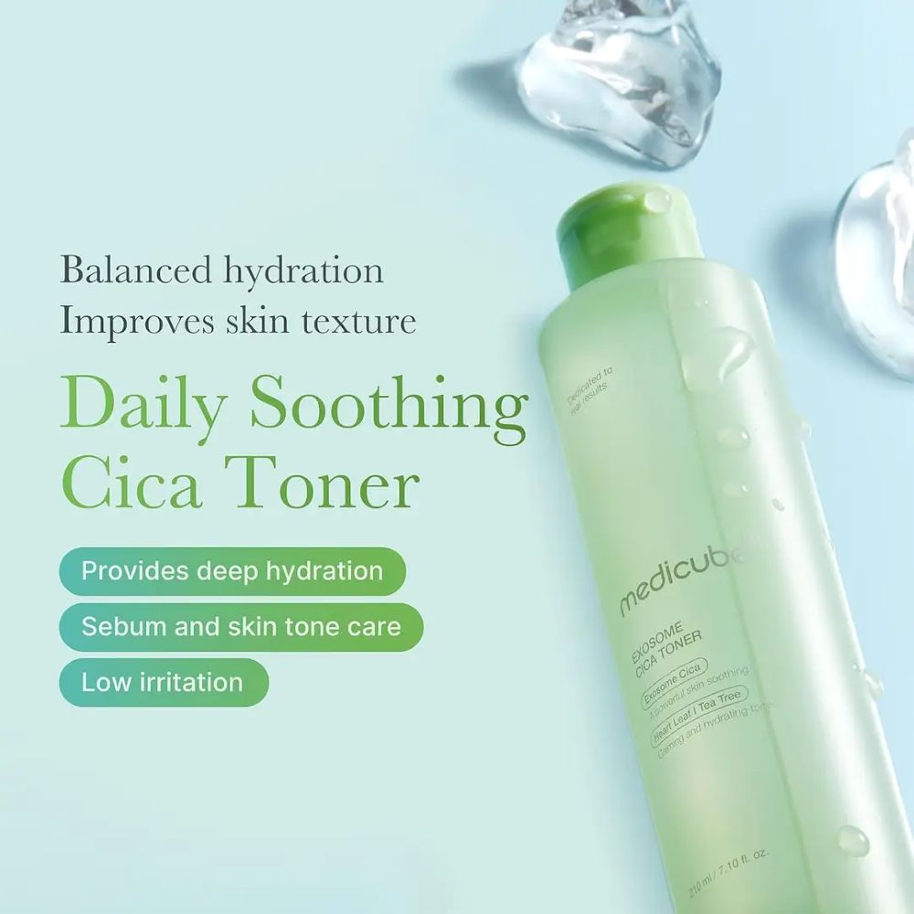 Toner facial calmant Exosome Cica Toner, 210 ml, Medicube
