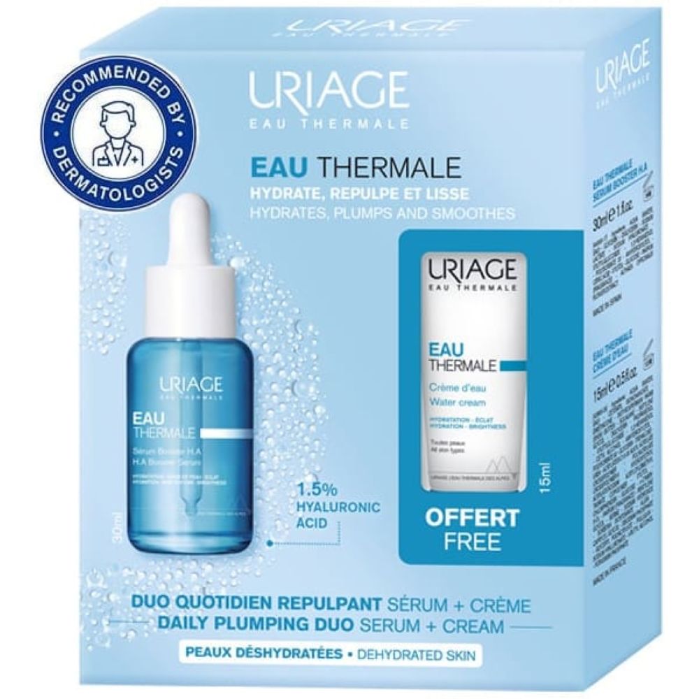 Uriage Eau Thermale – Set ser hidratant Booster 30 ml + crema hidratanta usoara 15 ml