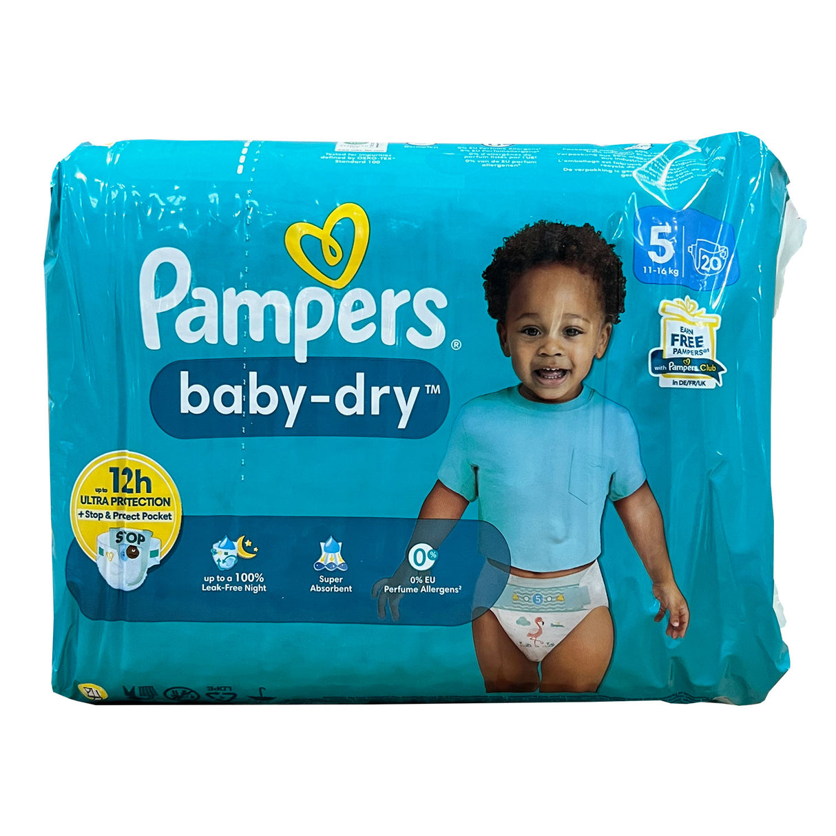 Scutece pentru bebelusi Baby Dry, Marimea 5, 11-16kg, 20 Bucati, Pampers