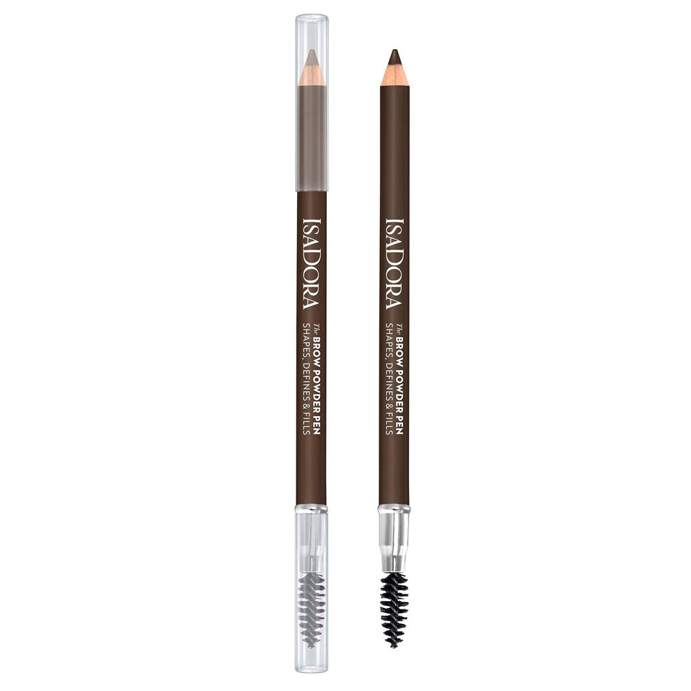 Creion pentru sprancene Brow Powder Pen, 03 Dark Brown, 1 g, IsaDora