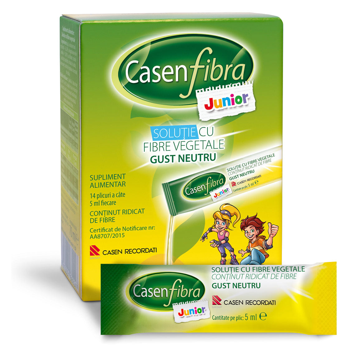 Casen Fibra Junior Solutie, 14 plicuri, Casen