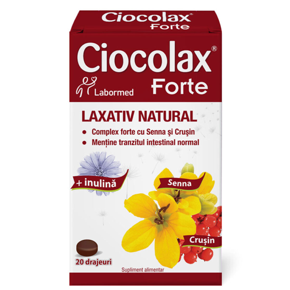 Ciocolax Forte, 20 Drajeuri, Solacium Pharma