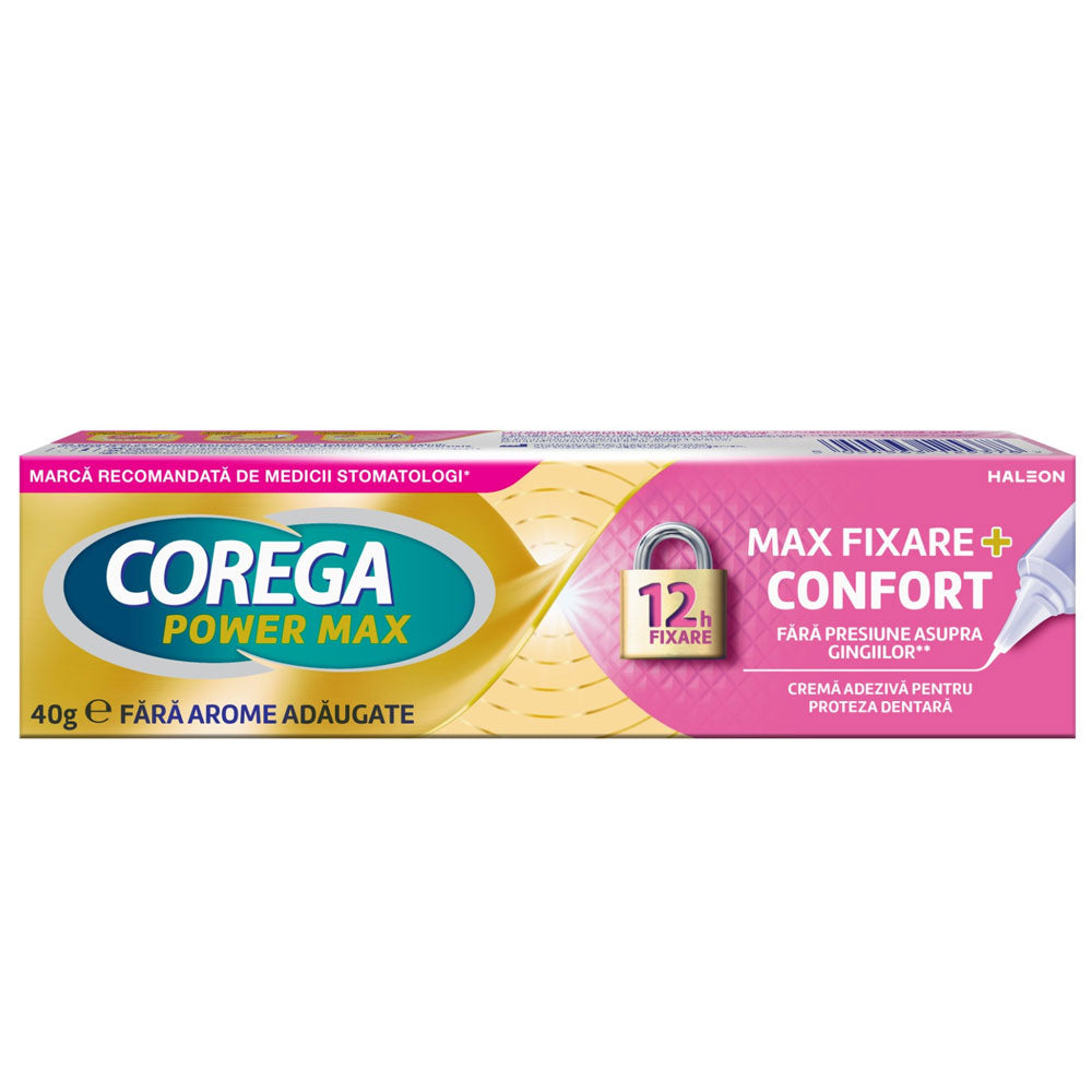 Crema adeziva pentru proteza Fixare + Confort, 40g, Corega