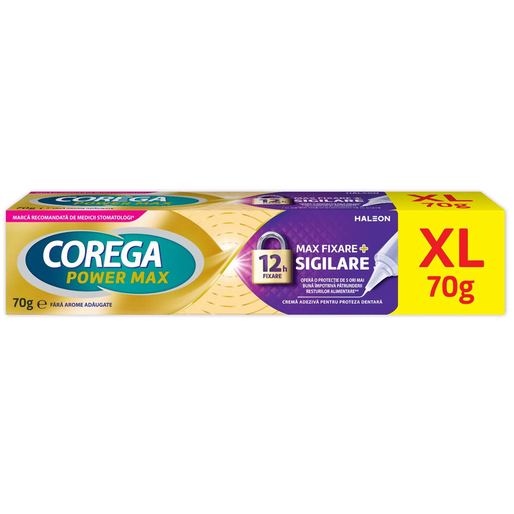 Crema adeziva pentru proteza fixare si sigilare Power Max, 70g, Corega