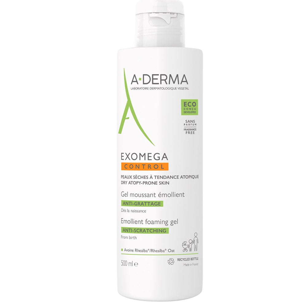 Gel spumant emolient Exomega Control, 500ml, A-Derma
