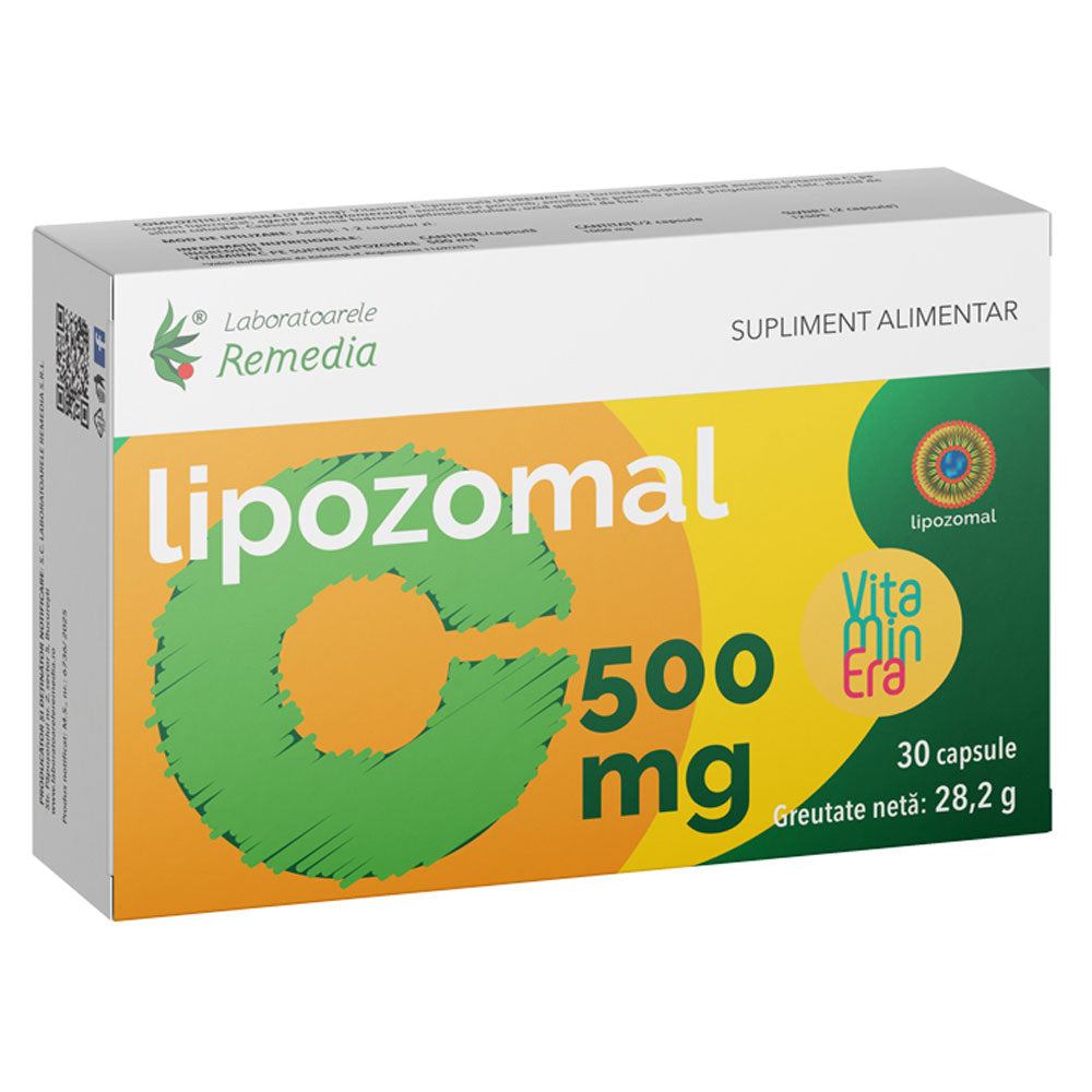Lipozomal C 500 mg, 30 capsule, Laboratoarele Remedia