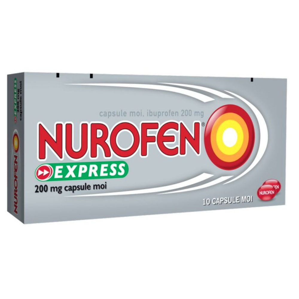 Nurofen Express, 200 mg, 10 capsule moi, Reckitt Benckiser