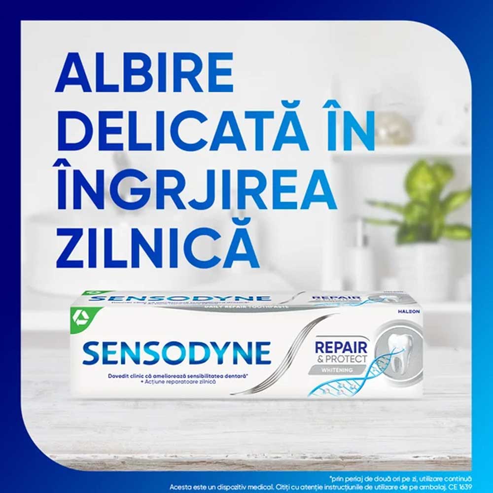Pasta de dinti Sensodyne Repair & Protect Whitening, 75ml, Glaxo Consumer Healthcare