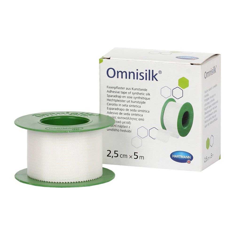 Plasture hipoalergenic pe suport de matase Omnisilk, 2.5cm x 9.2m, Hartmann