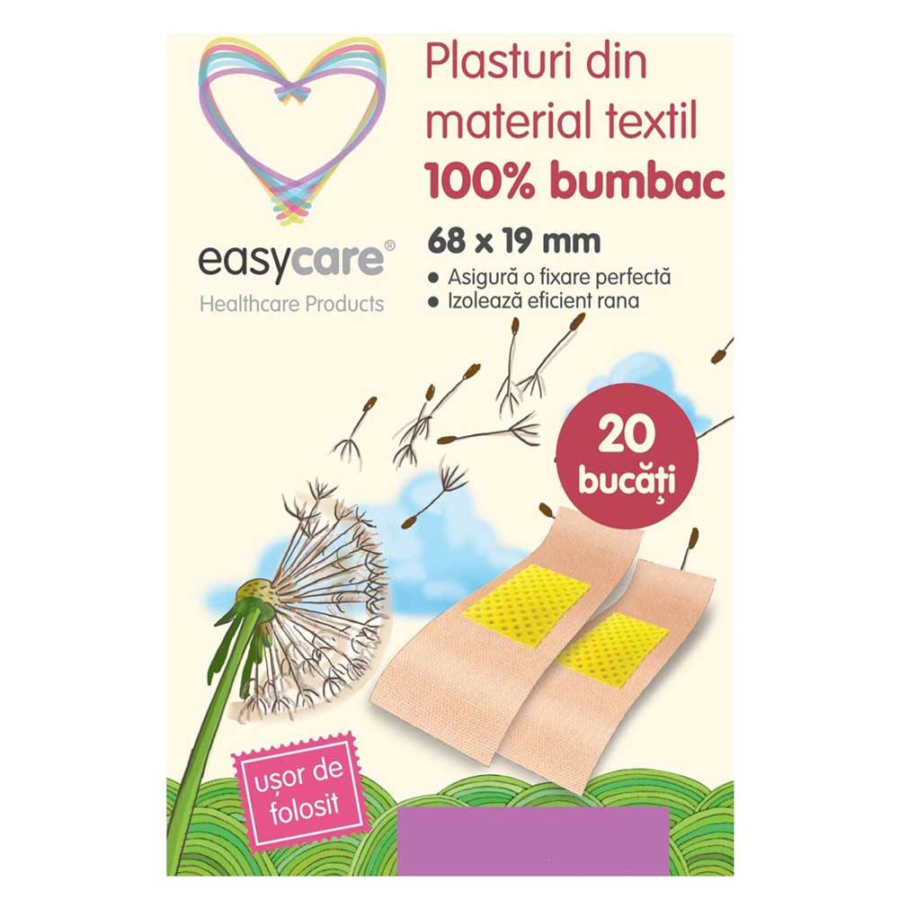 Plasturi din panza, 68mm x 19mm, 20 bucati, EasyCare