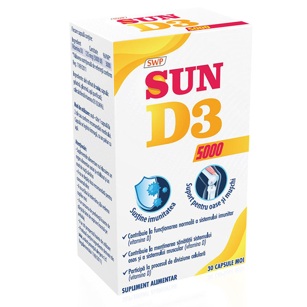 Sun D3, 5000 UI, 30 capsule, Sun Wave Pharma