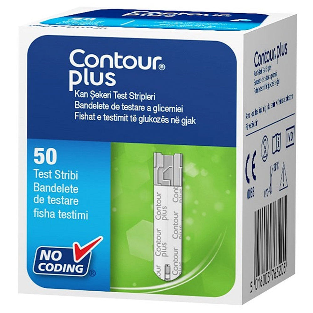 Teste glicemie Contour Plus, 50 bucati, Ascensia Diabetes Care