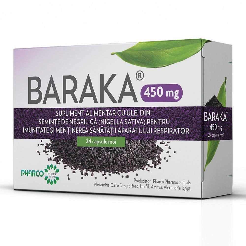 Baraka, 450mg, 24 Capsule, Pharco