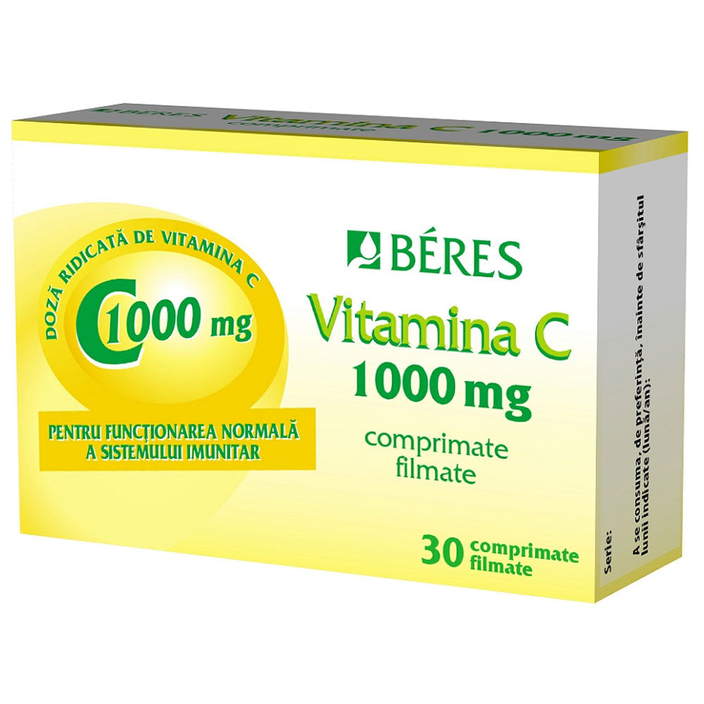 Vitamina C, 1000mg, 30 Comprimate, Beres Pharmaceuticals
