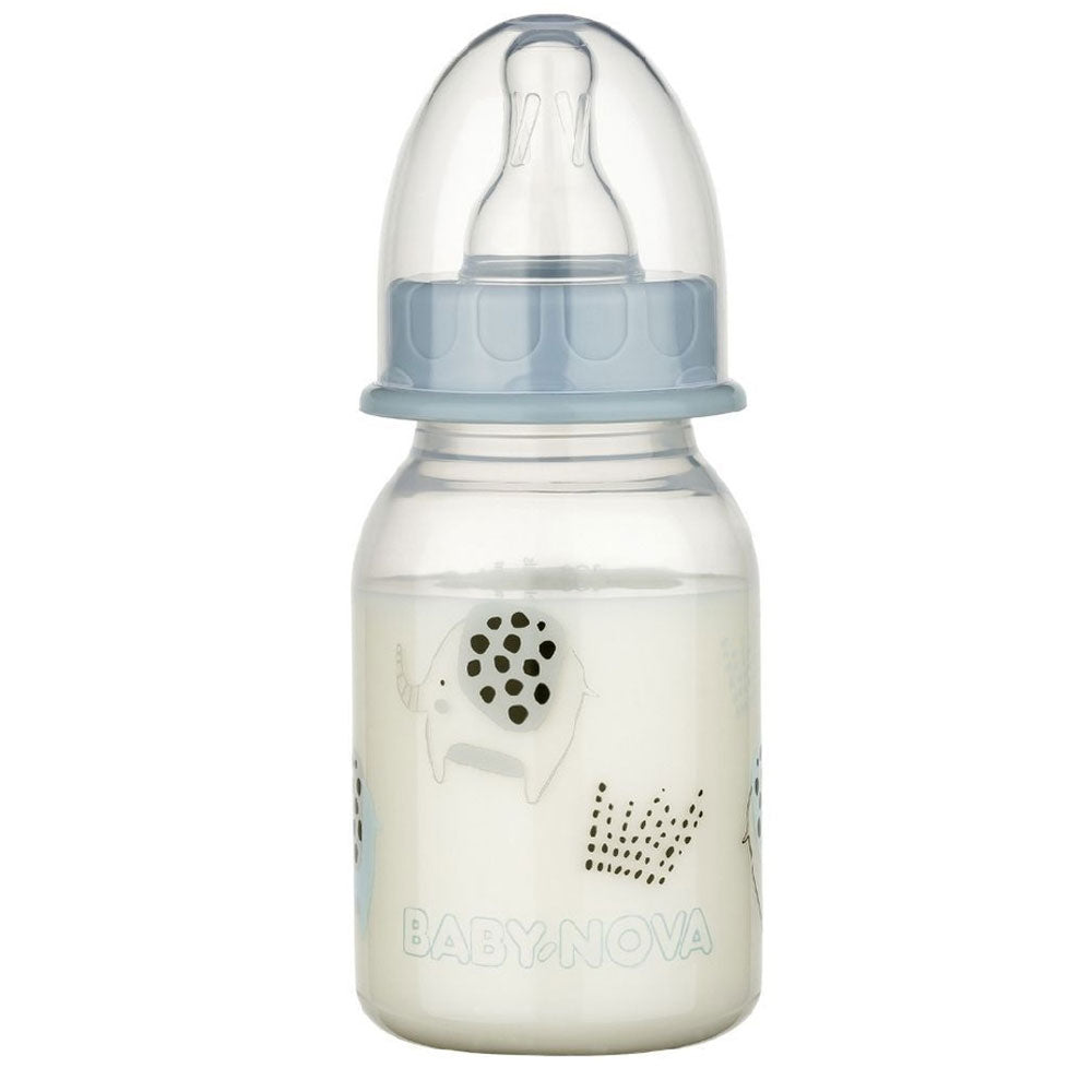 Biberon PP, fara BPA, decor animalute, 120ml, Babynova
