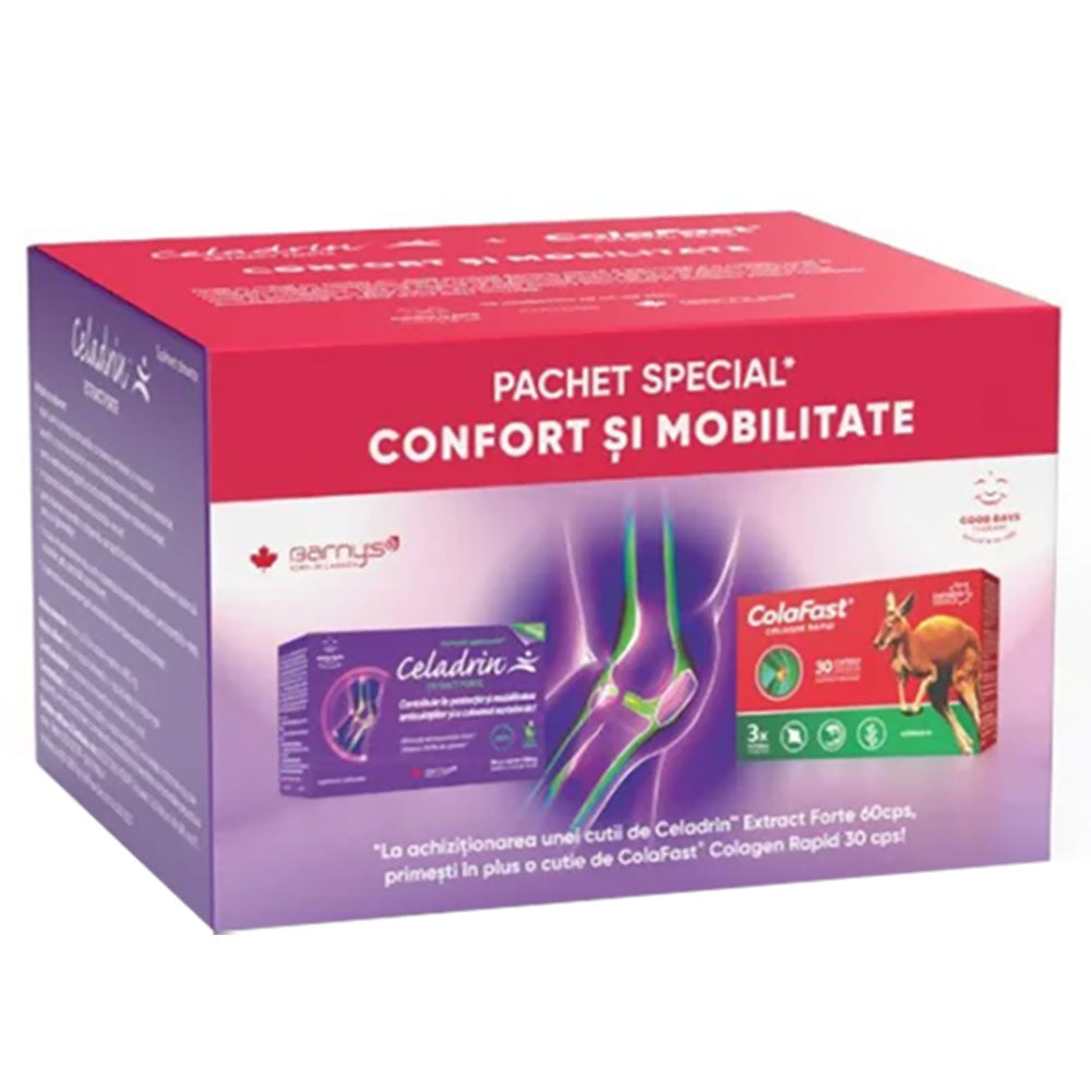 Celadrin Extract Forte 694Mg, 60 Capsule + Colafast Colagen Rapid, 30 Comprimate, Good Days Therapy