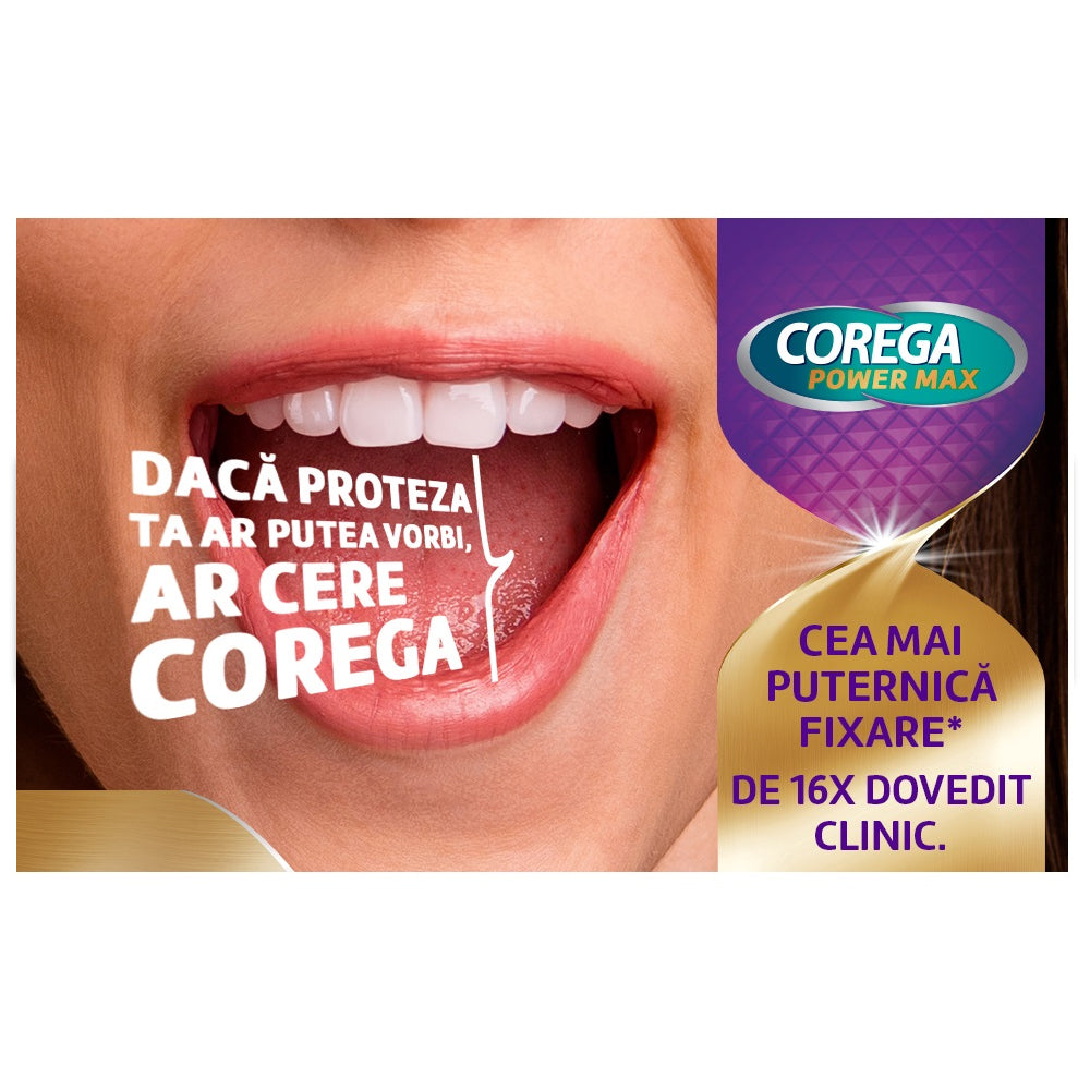 Crema adeziva pentru proteza dentara Corega Power Max Fixare + Sigilare, 70g, Gsk