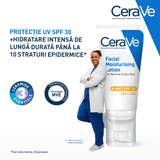 Crema hidratanta de fata cu protectie solara SPF 30 pentru ten normal si uscat, 52 ml, CeraVe