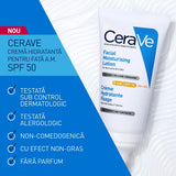 Crema hidratanta pentru ten normal-uscat cu SPF50, 52 ml, CeraVe