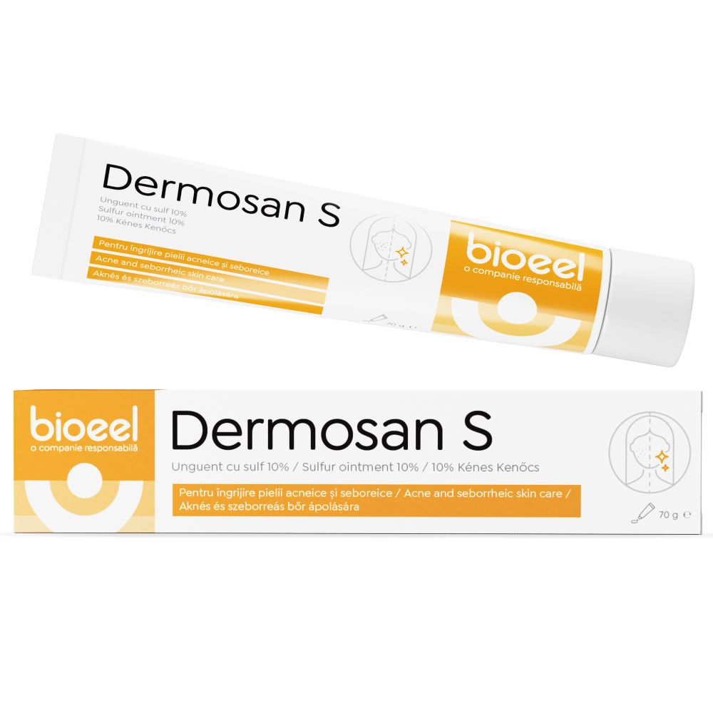 Unguent cu sulf 10% Dermosan S, 70g, Bioeel