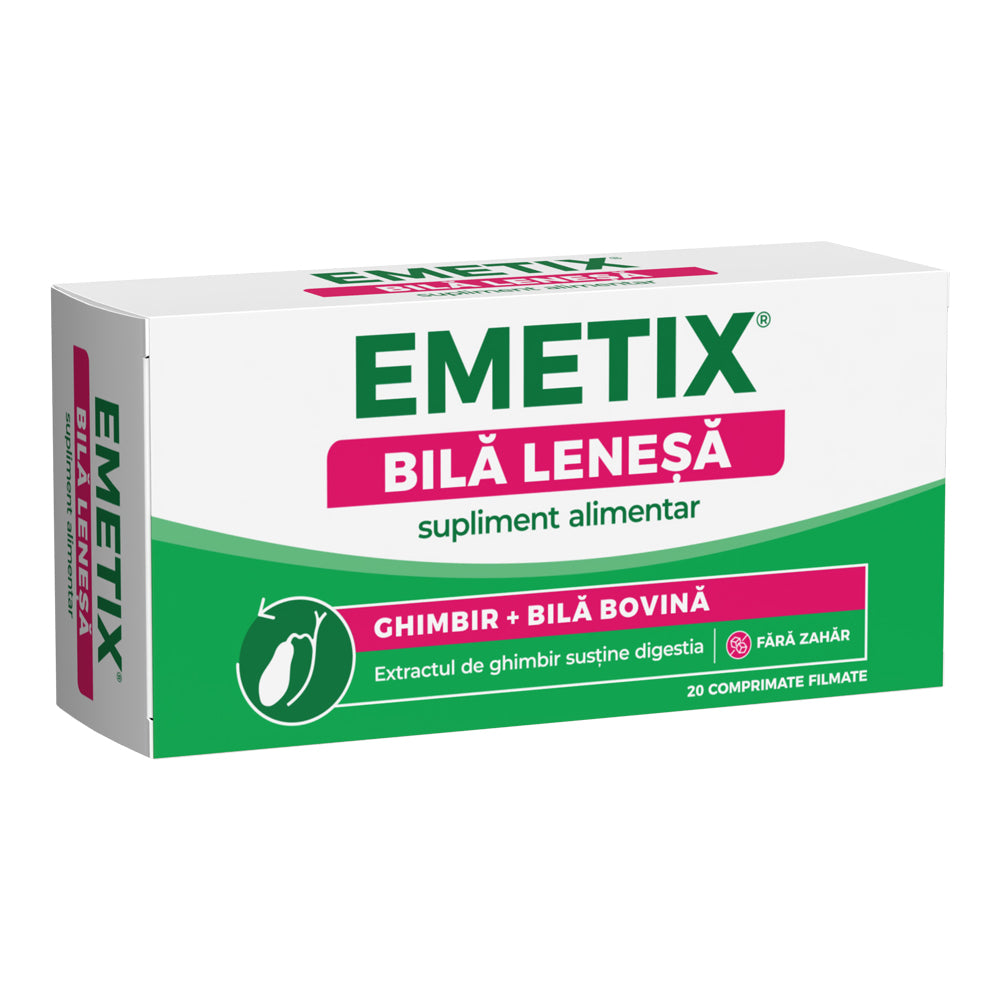Emetix bila lenesa, 20 comprimate, Fiterman Pharma