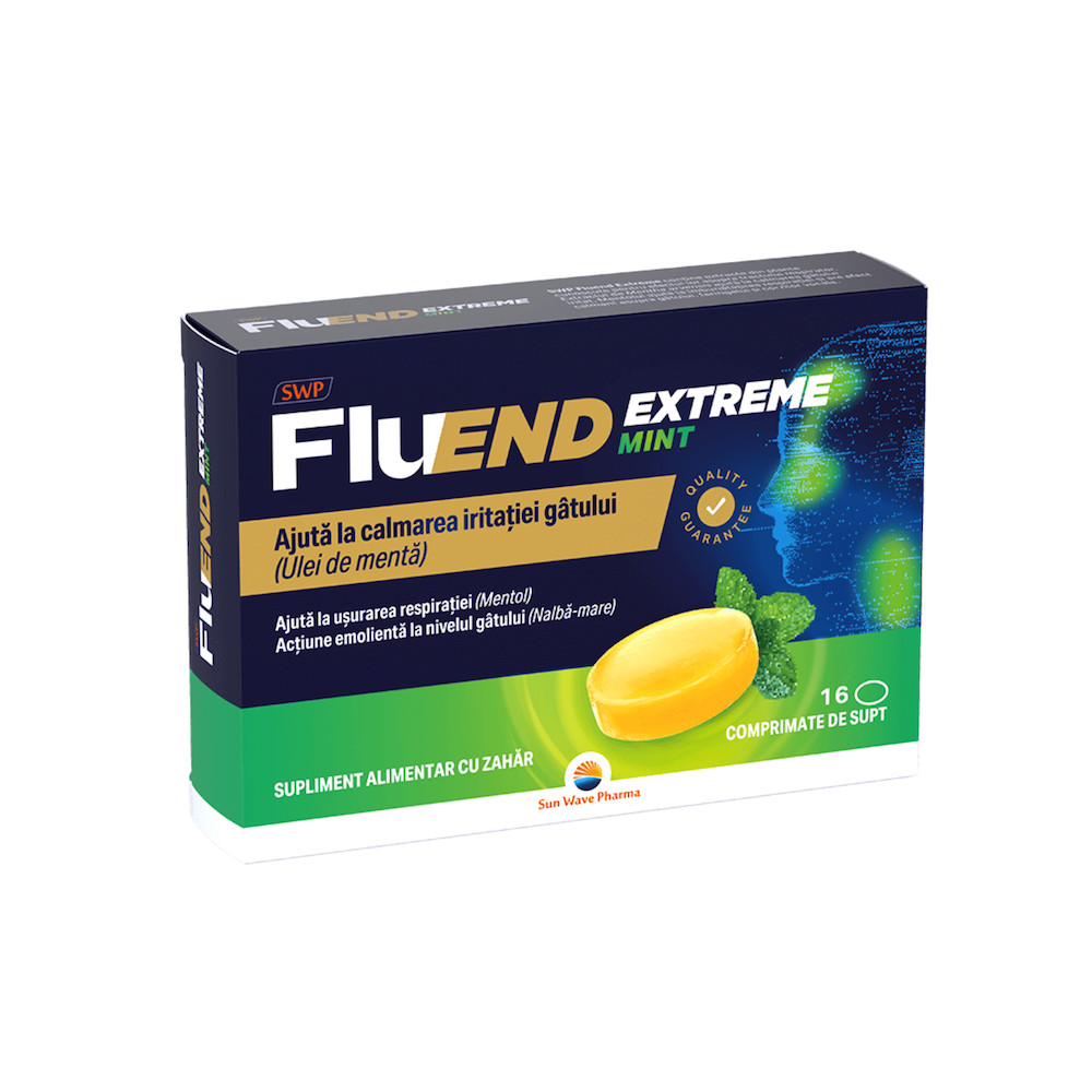 FluEnd Extreme Mint, 16 comprimate, Sun Wave Pharma