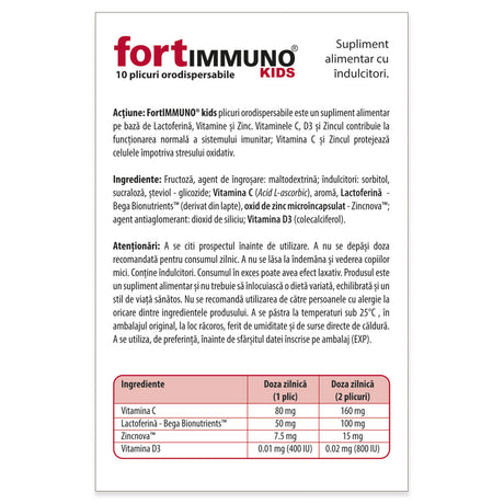 FortImmuno Kids, 10 Plicuri, Dr. Phyto