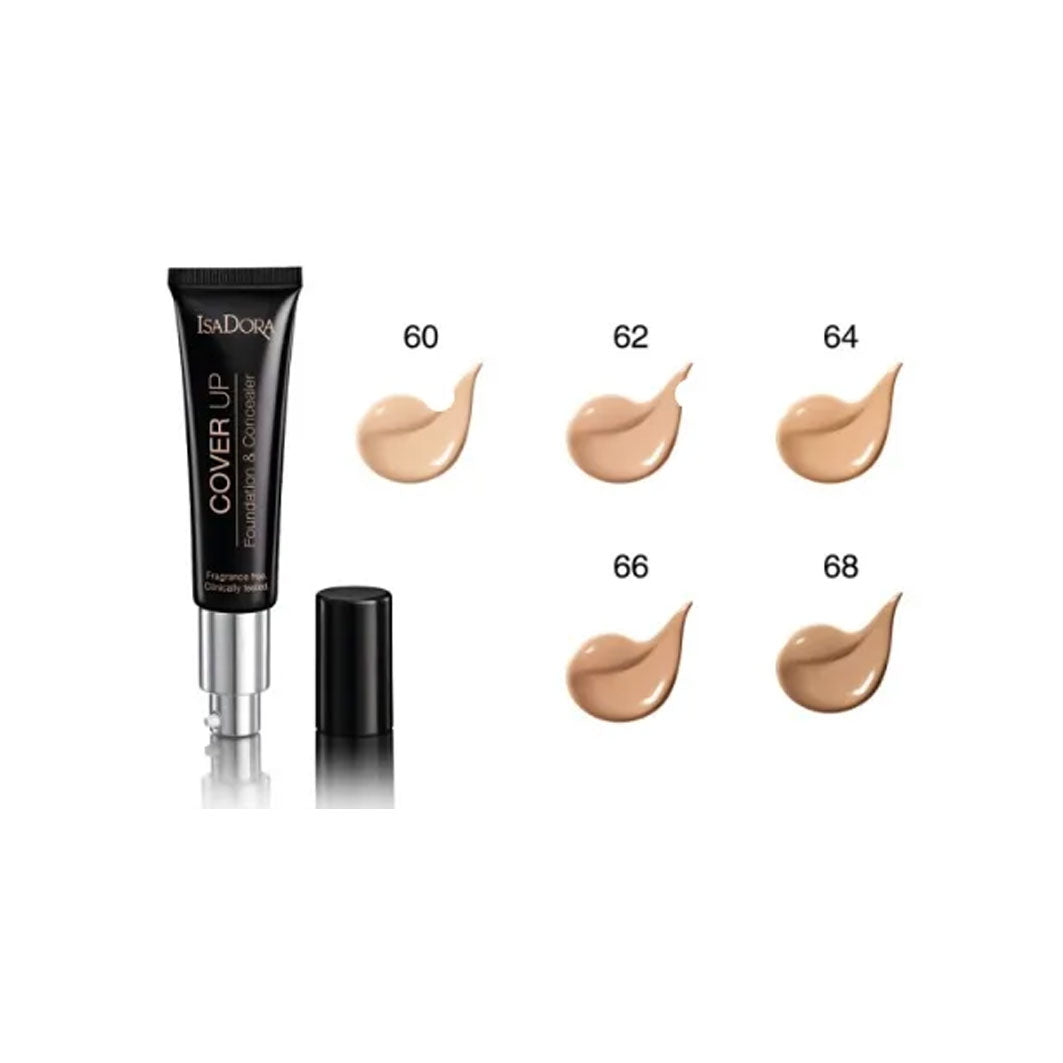 Fond de ten Cover Up Foundation & Concealer, 68 Honey Cover, 35 ml, IsaDora