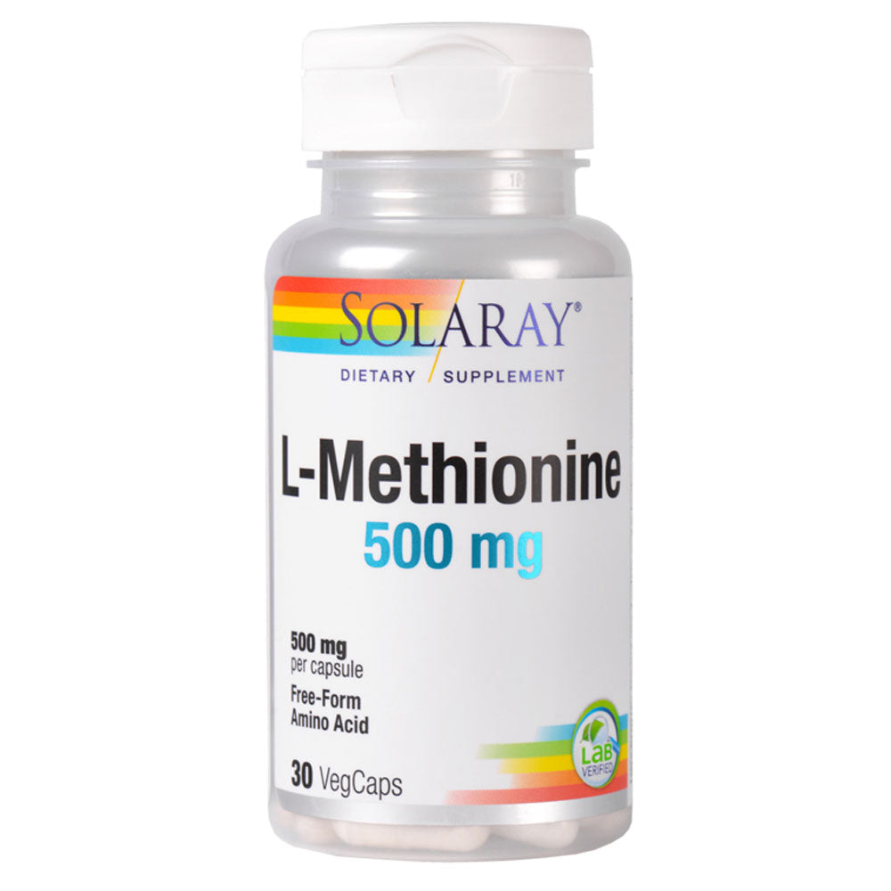 L-Methionine 500mg Solaray, 30 Capsule, Secom