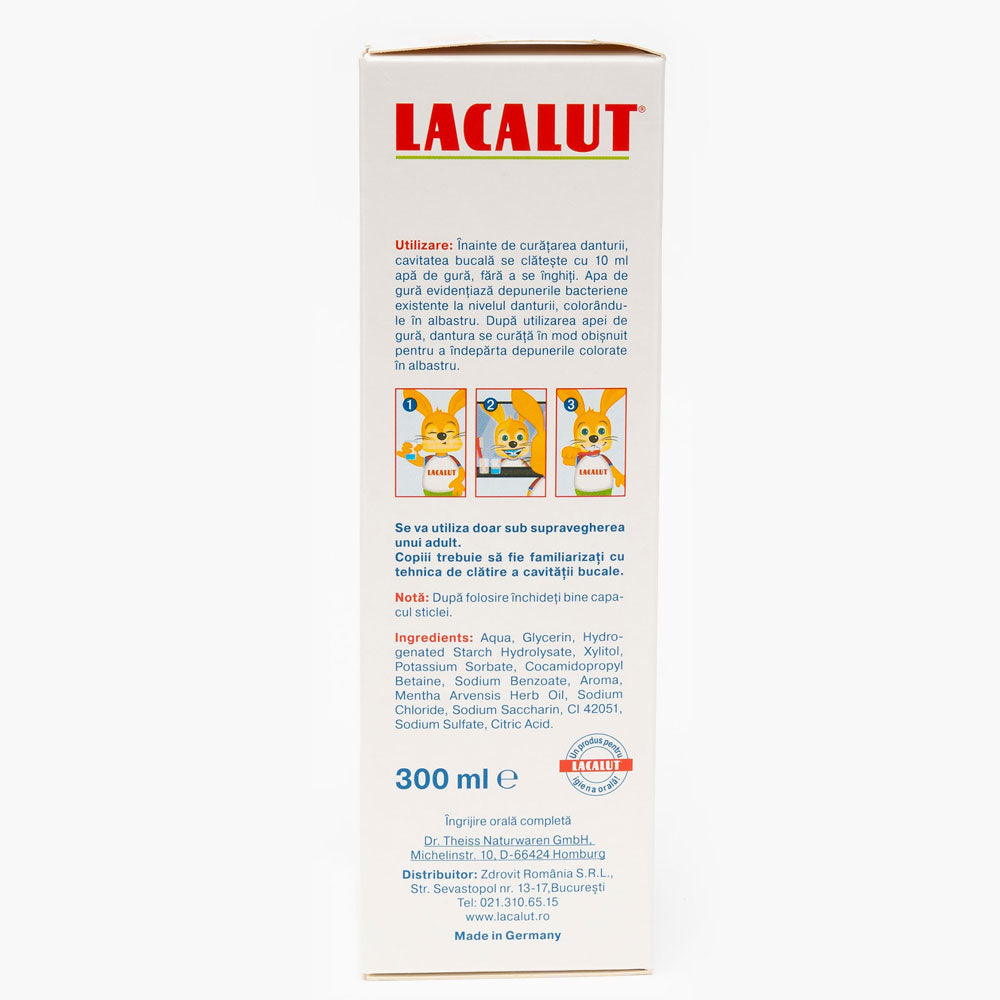 Apa de gura Kids Plaque Test, 300ml, Lacalut