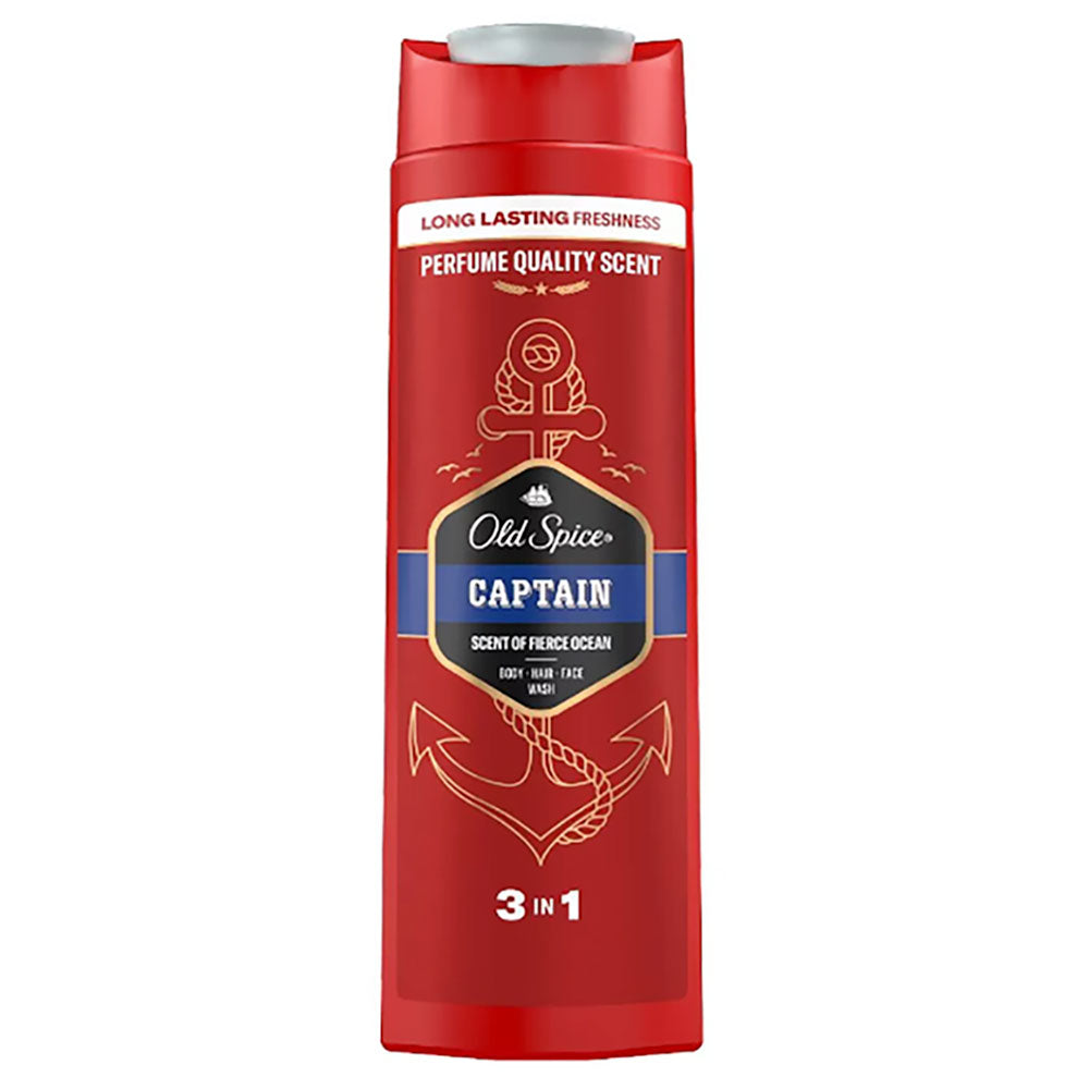Gel de dus 3 în 1 Captain, 400 ml, Old Spice