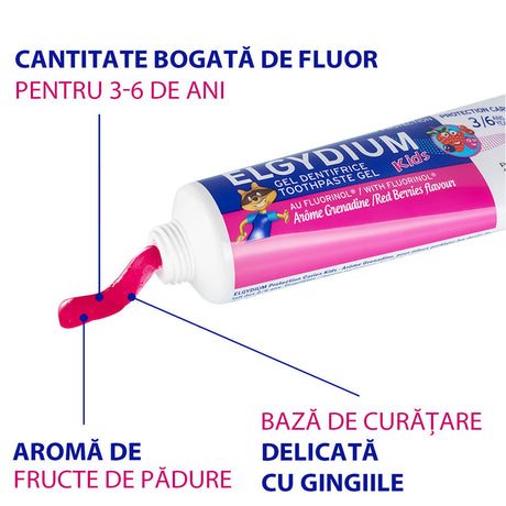 Pasta de dinti Elgydium cu Aroma de Fructe de Padure, 50ml, Elgydium