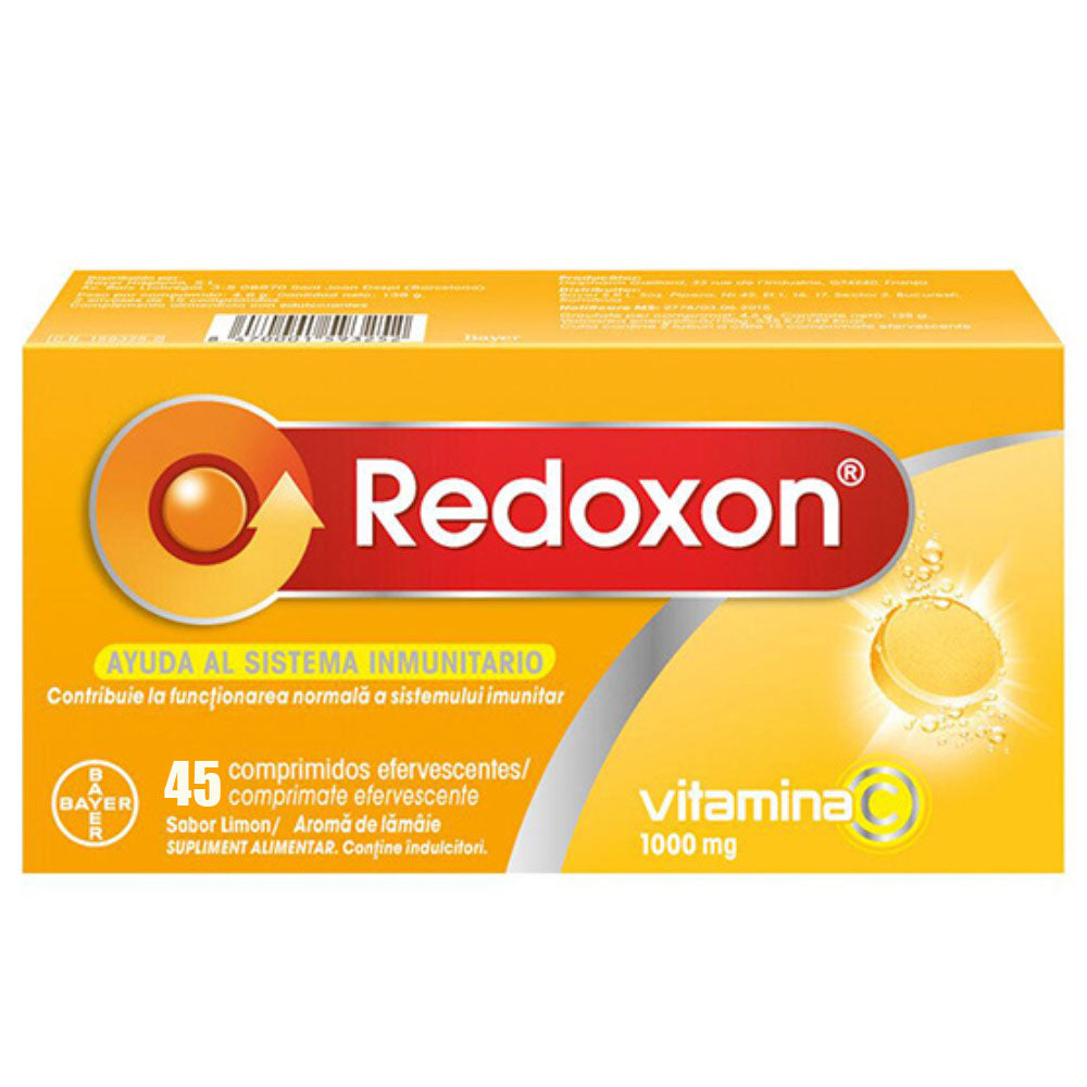 Redoxon Vitamina C 1000g Lamaie, 45 Comprimate Efervescente, Bayer