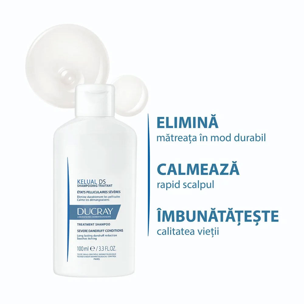Sampon tratament dermatocosmetic anti-matreata severa Kelual DS 100ml, Ducray