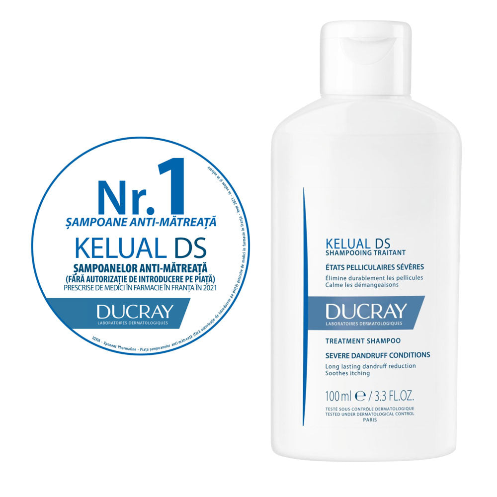 Sampon tratament dermatocosmetic anti-matreata severa Kelual DS 100ml, Ducray