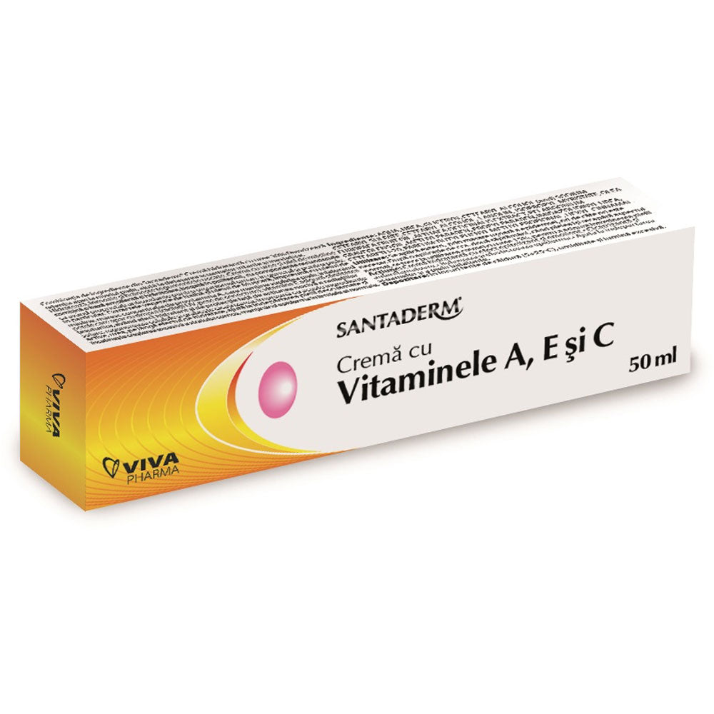 Crema Santaderm cu Vitamina A, E, si C, 50ml, Viva Pharma