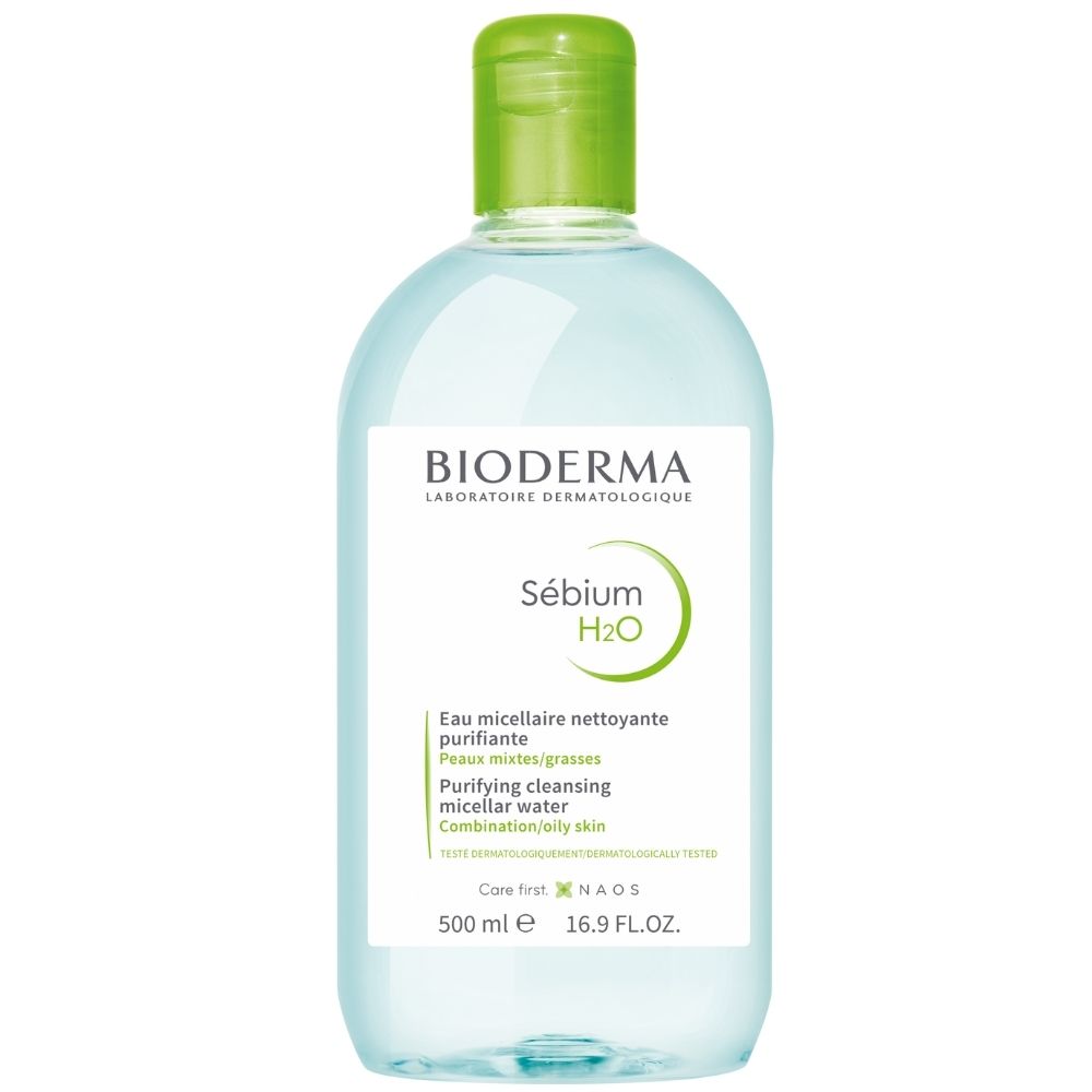 Solutie micelara ten mixt si gras H2O Sebium, 500ml, Bioderma