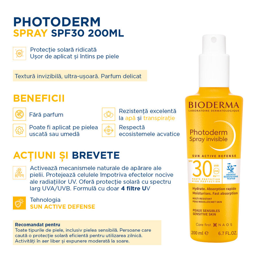 Fluid invizibil cu protectie solara SPF 50+ Photoderm Xdefense Tone 04, 40ml, Bioderma (Copy)