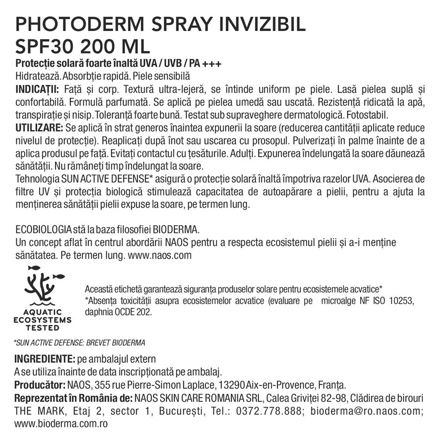 Fluid invizibil cu protectie solara SPF 50+ Photoderm Xdefense Tone 04, 40ml, Bioderma (Copy)