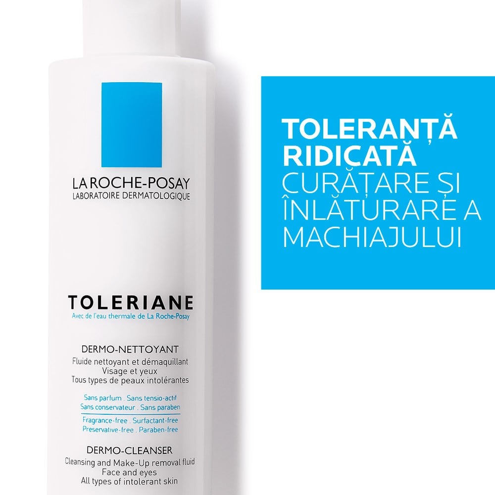 Lapte demachiant si de curatare pentru pielea intoleranta si sensibila Toleriane, 200 ml, La Roche-Posay